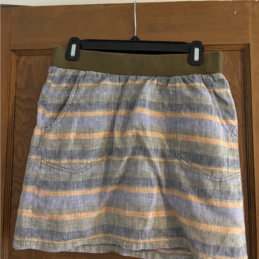 Toad&Co Gray and Orange Mini Skirt